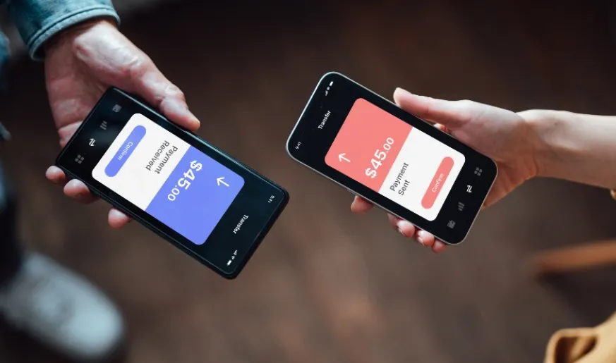 Photo of phones used for retail banking