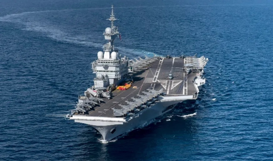 Photo of an aircraft carrier