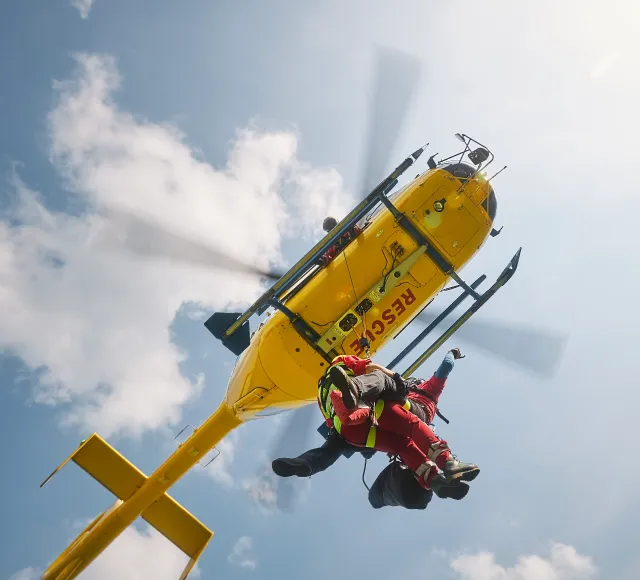 Photo of a rescue helicopter