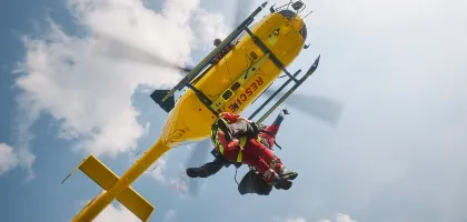 Photo of a rescue helicopter