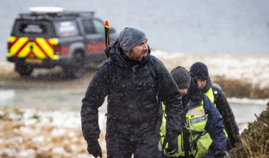 Photo of rescue workers in the UK