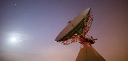 Photo of a parabolic antenna
