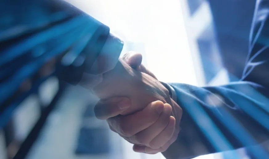 Photo of a corporate handshake