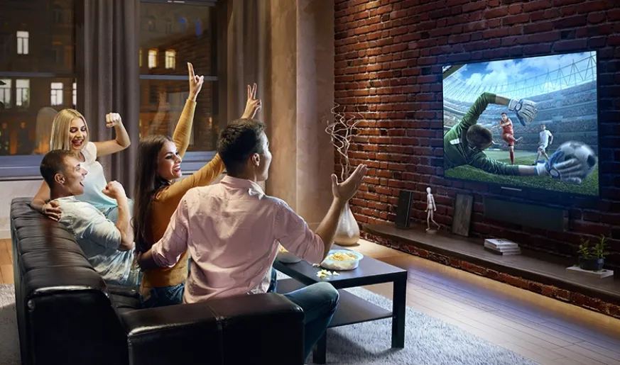 Photo of People watching UHD Big Flat TV