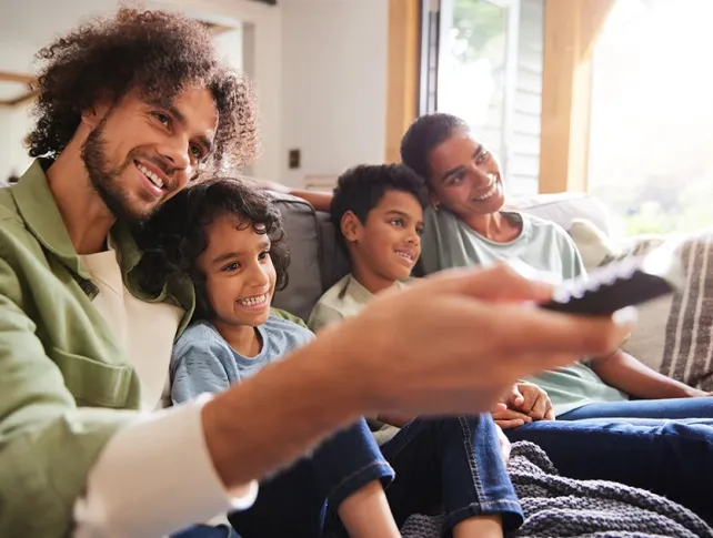 MENA Video Neighbourhood Hero Image of friends watching TV