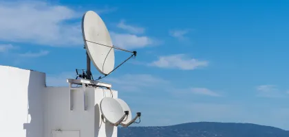 Photo of a ground location with antennas